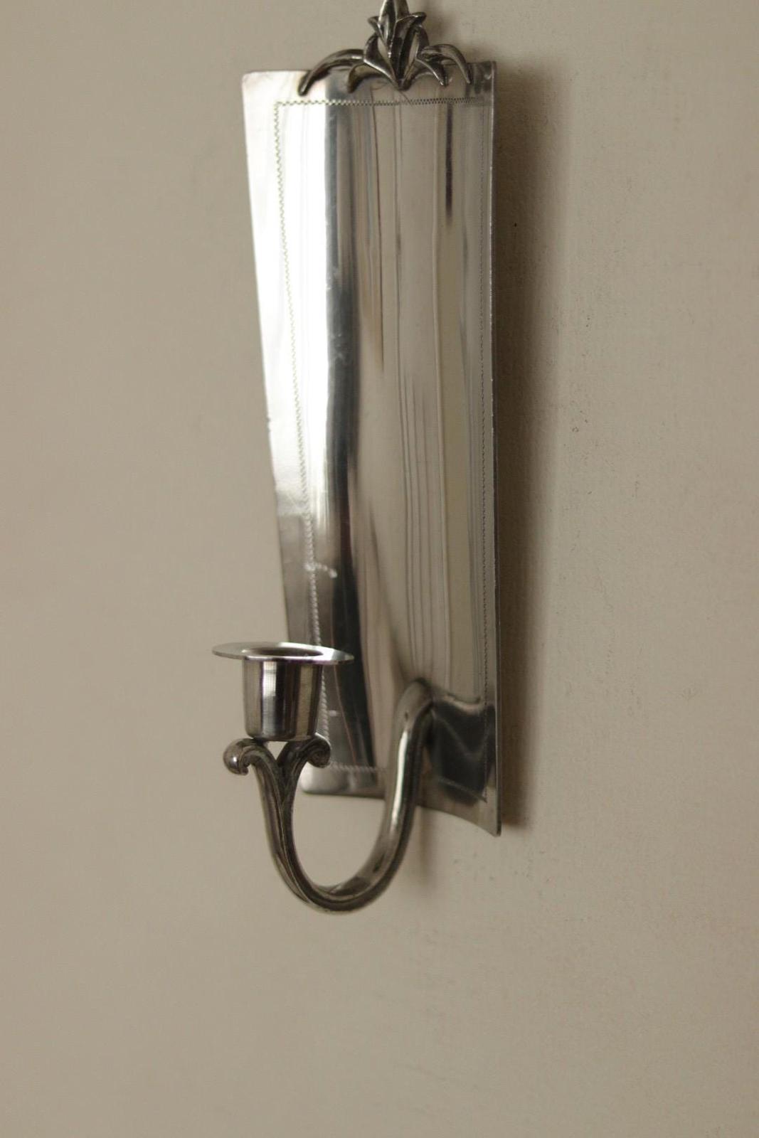 Pair of Mid Century Swedish Pewter Sconces by Svenskt Tenn