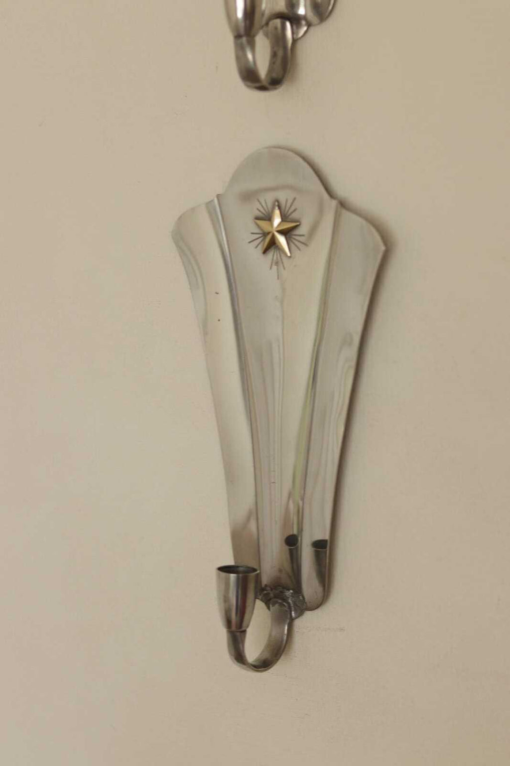 Pair Of Mid Century Swedish Pewter Sconces by GAB Sweden 1930s