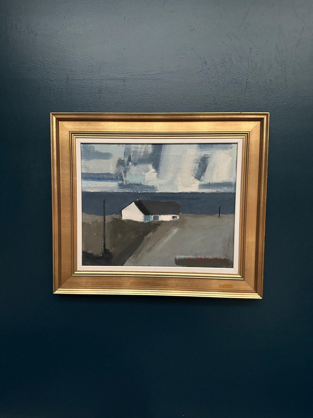 “Coastal Motif with Houses” by Egon Møldrup