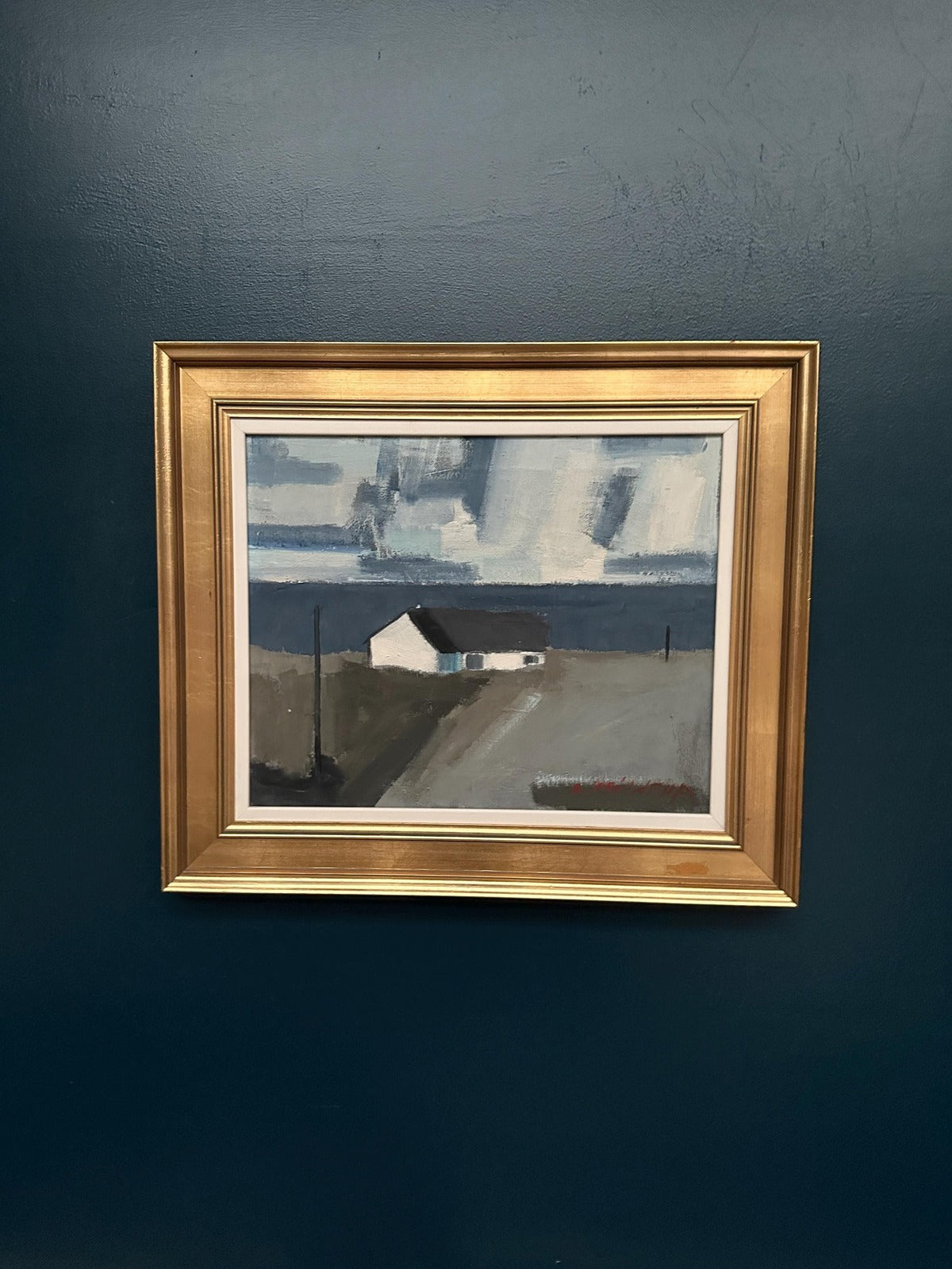 “Coastal Motif with Houses” by Egon Møldrup