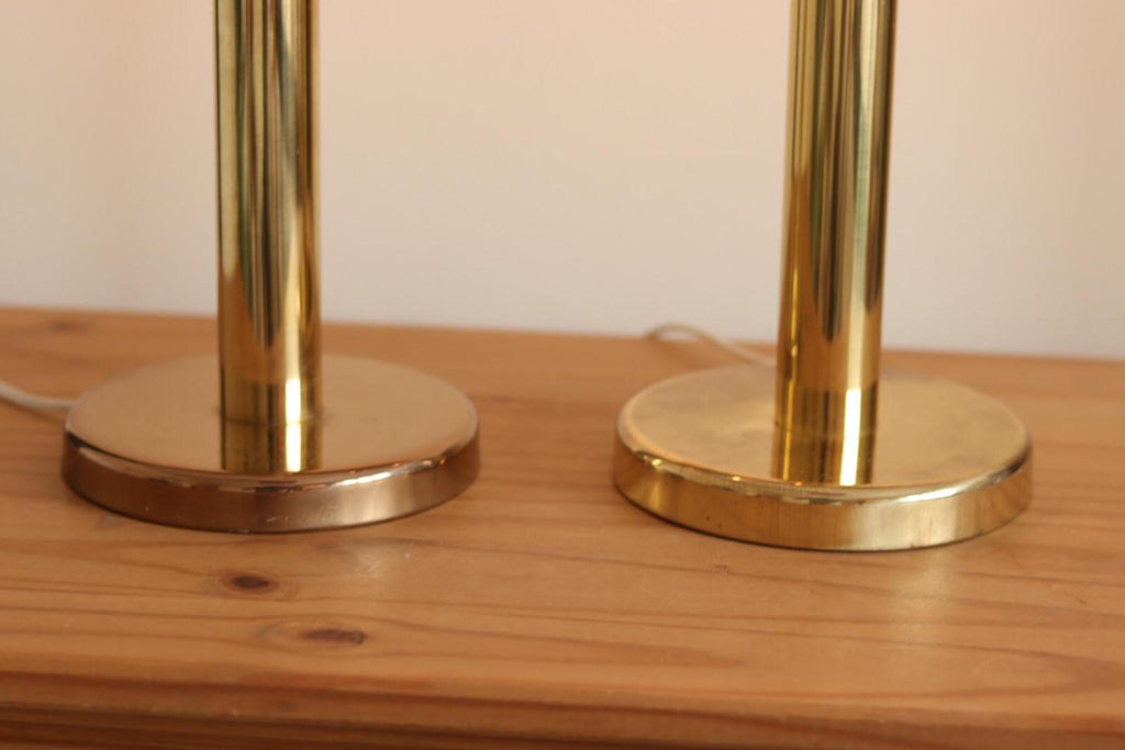 Pair of  Vintage Large Brass Table Lamps