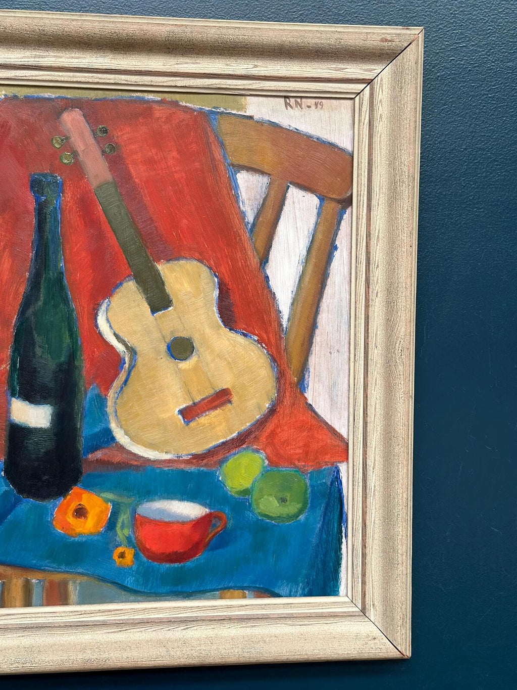 “Still Life with Guitar and Wine Bottle”
