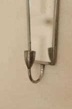 Pair of Mid Century Swedish Pewter Sconces with Mirror