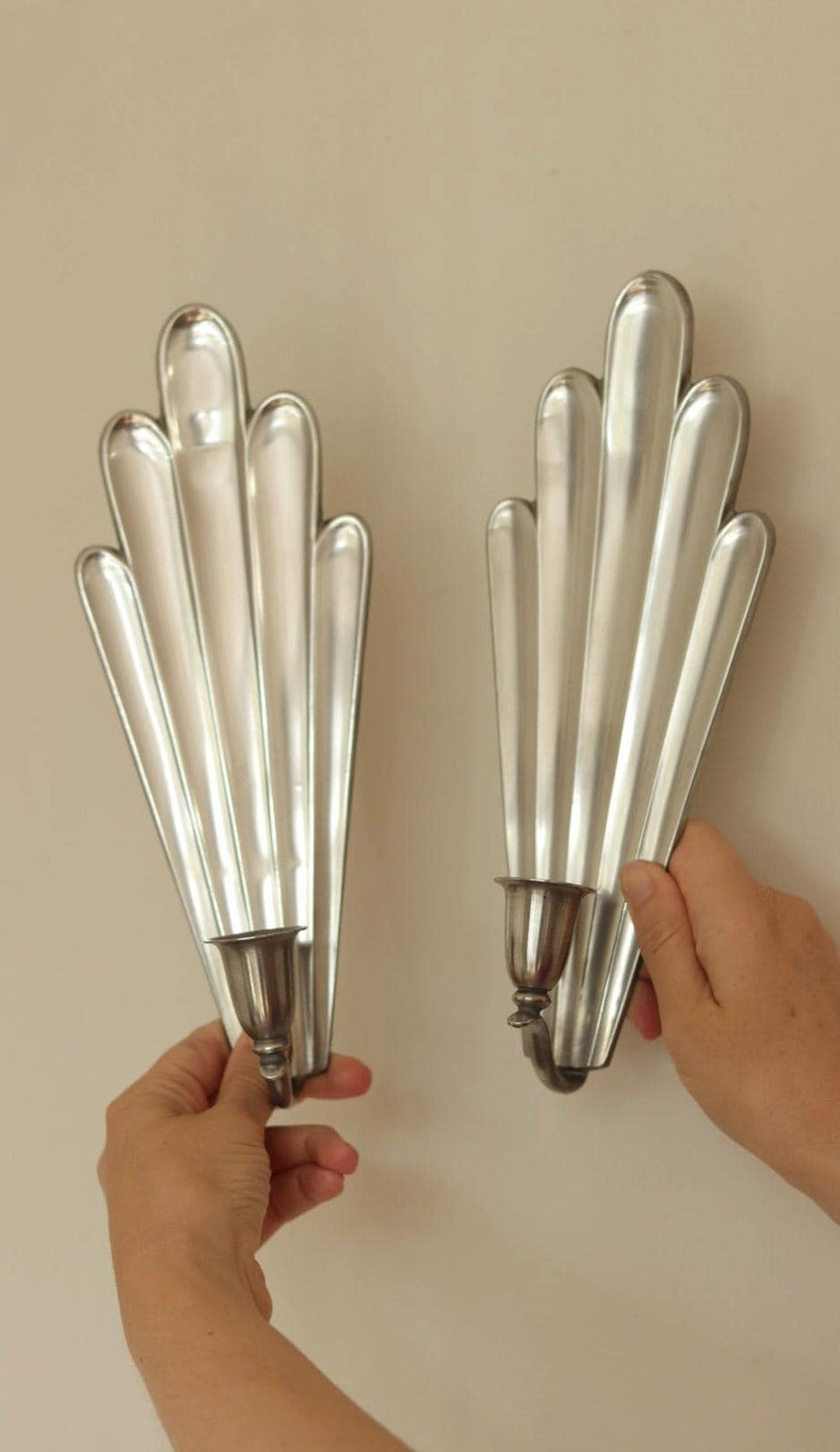 1930's Pair Of Mid Century Swedish Grace Style Pewter Sconces by C.G. Hallberg, Stockholm