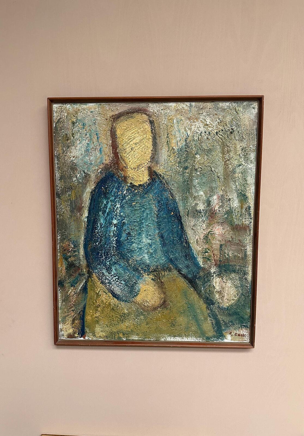 “Kvinna i blått” by Gösta Falck