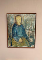 “Kvinna i blått” by Gösta Falck