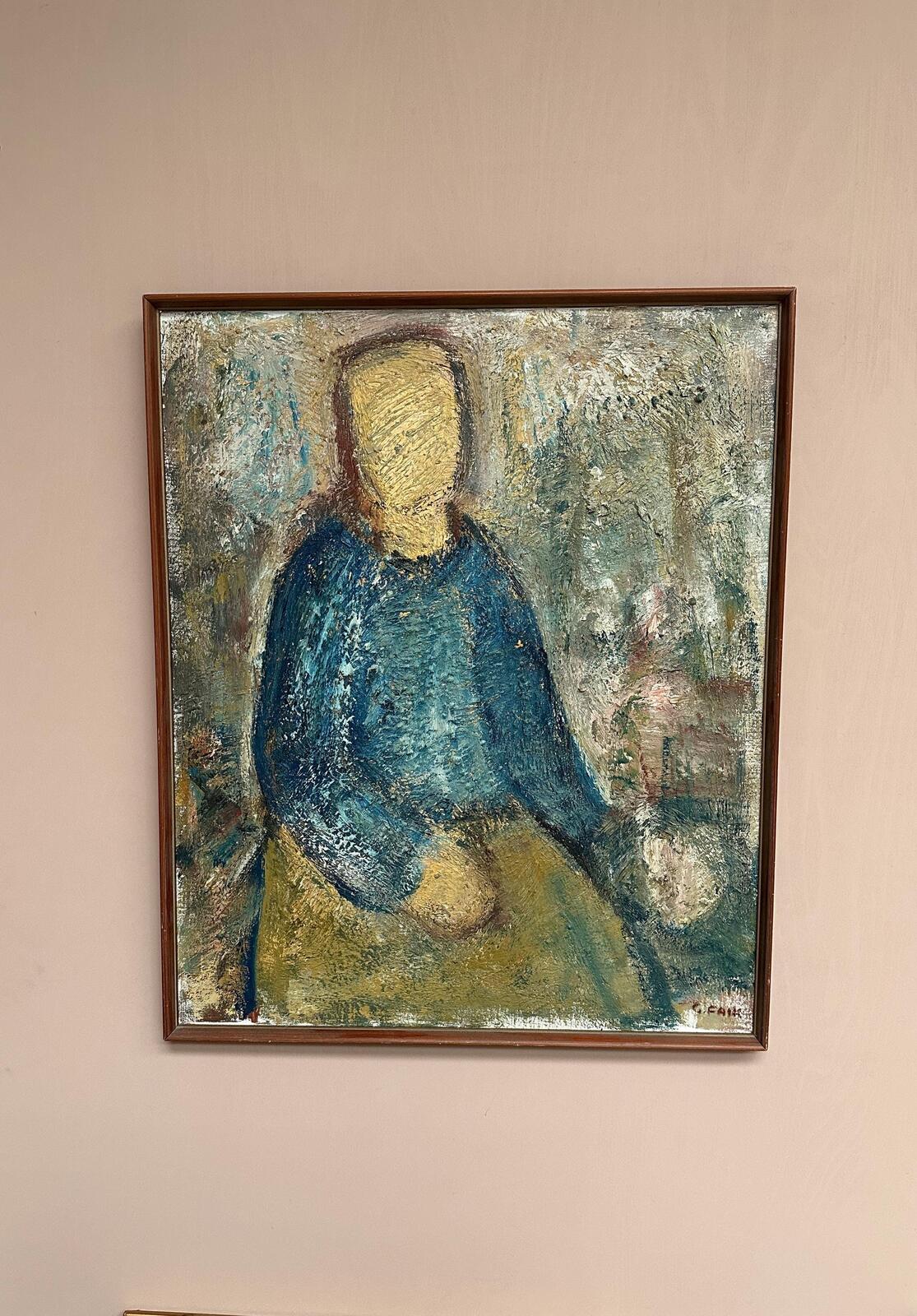 “Kvinna i blått” by Gösta Falck