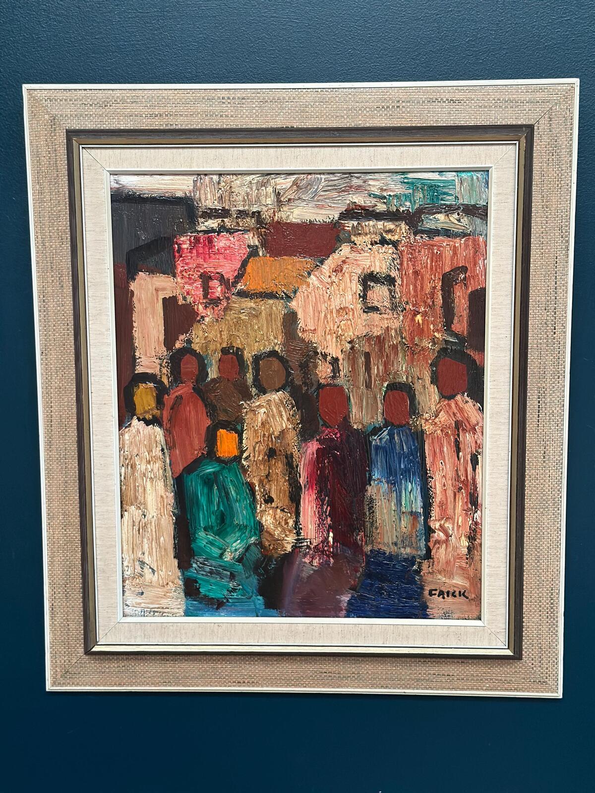“Abstract Figures with Buildings” by Gösta Falck
