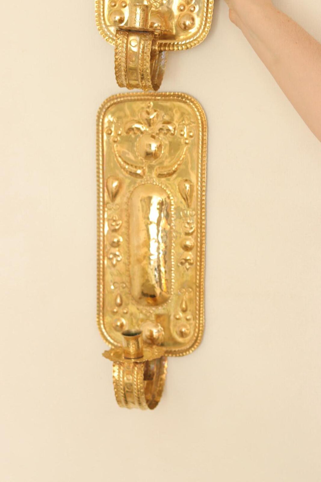 Pair Of Mid Century Swedish Brass Sconces