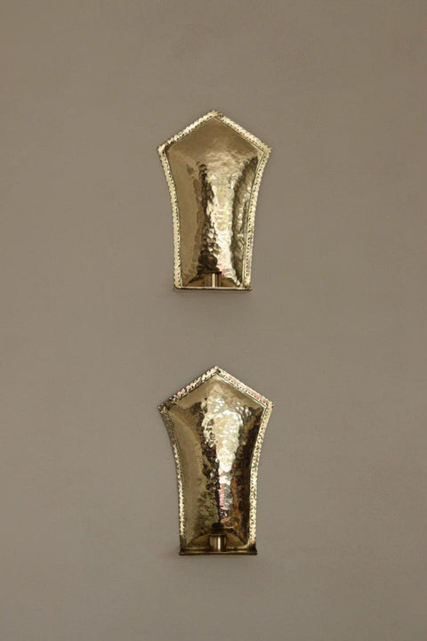 Pair Of Mid Century Swedish Brass Sconces
