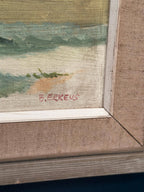 “Fiskeläge vid Skär, Fårö” by Berndt Erkéus (1908–1978)
