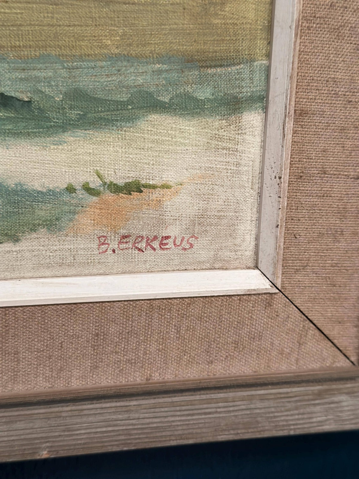 “Fiskeläge vid Skär, Fårö” by Berndt Erkéus (1908–1978)