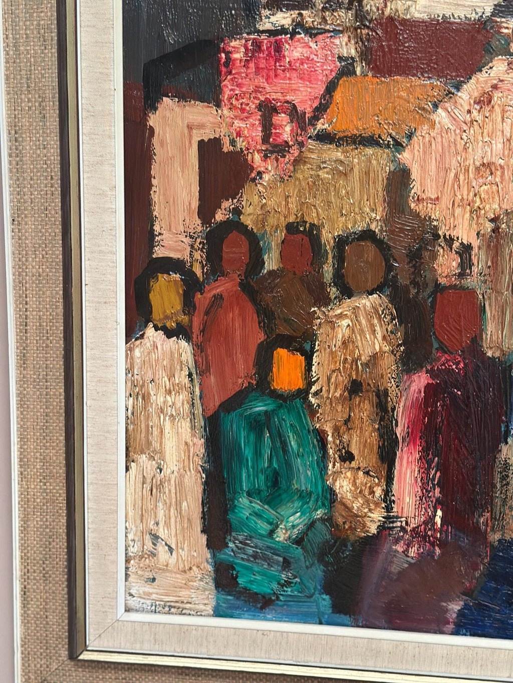 “Abstract Figures with Buildings” by Gösta Falck