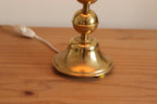 Pair of Vintage Swedish Brass Bobbin Table Lamp By Aneta