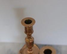 Pair of Swedish Brass Candleholders