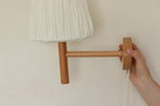 1970/80's Pair of Vintage Pine Wood Wall Lamps by Solbackens Svarveri Hyssna