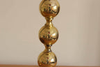 1970's Pair of Brass Bobbin Table lamps