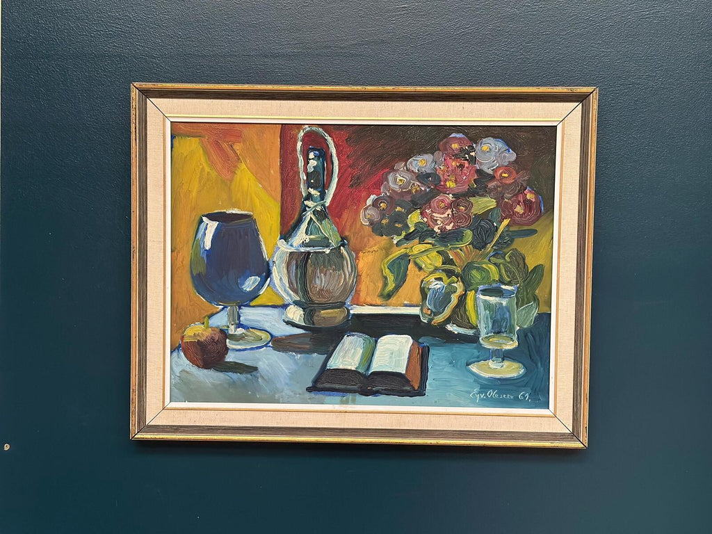 “Book and Flowers” by Eyvind Olesen