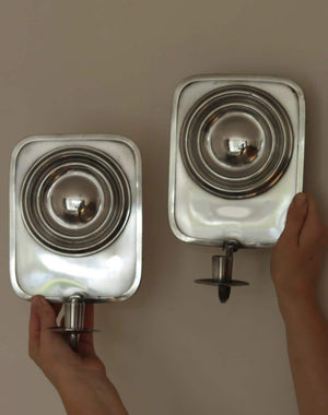 Pair Of Swedish Pewter Sconces By Svenskt - Tenn