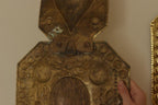 Large Baroque Style  Mid-Century Double Arms Brass Swedish Sconces