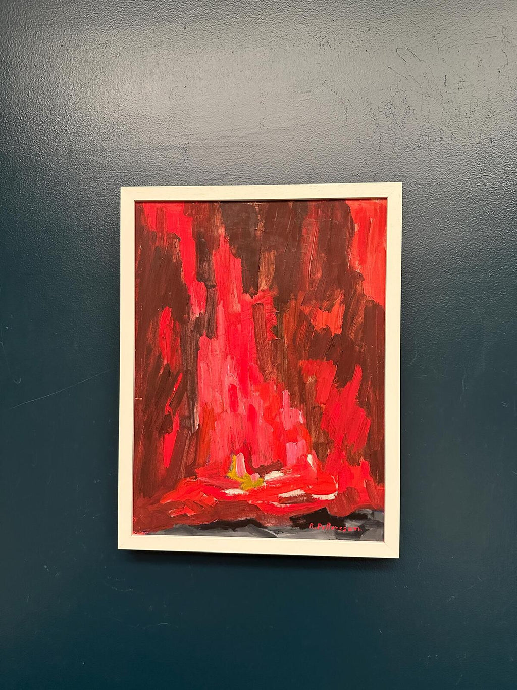 “Abstract Composition in Red” by Rune Pettersson