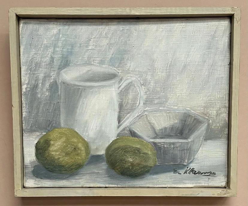 “Jug, Bowl and Fruits” by Main Klarmo‑Kärred