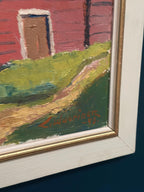 “Red Barns” by L. Wuariner