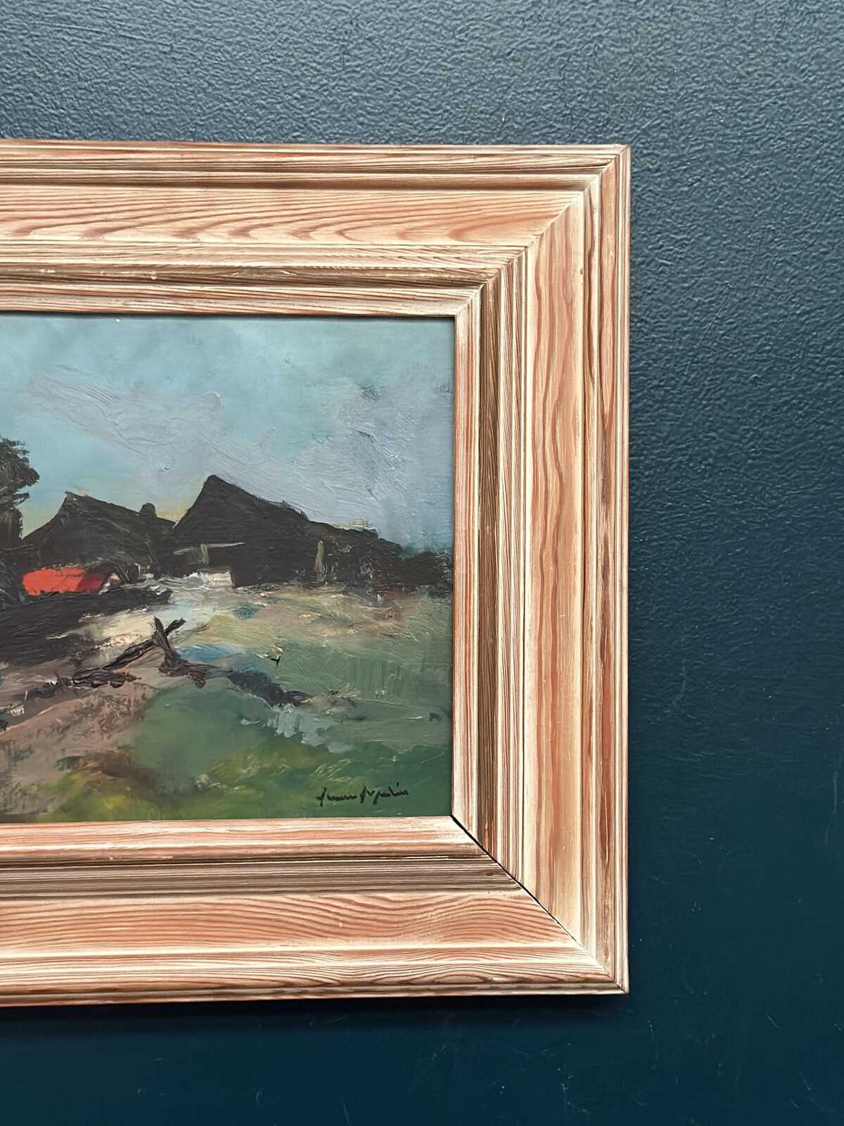 “Coastal Landscape with Cottage” by Arne Aspelin (1911–1990)