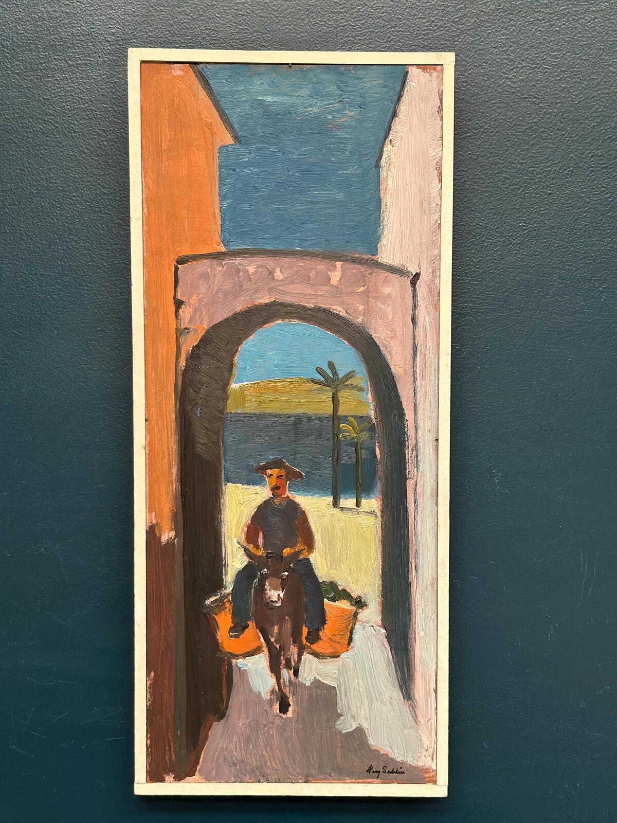 “Man Riding a Donkey” by Harry Sahlin