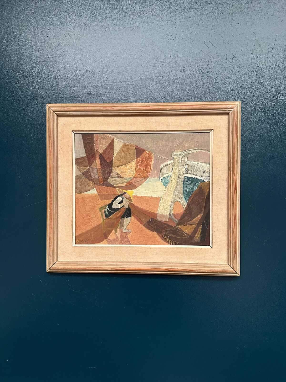 “Figure with Boats” by Nils Öst (1908–1982)