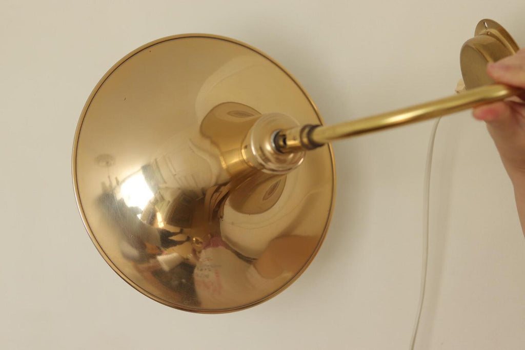 Danish 1960's Pair of Statement Trump Shape Lights in Brass, designed by Börje Claes for Norlett Elit.