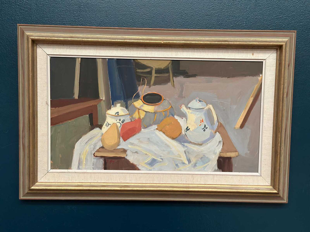 “Stilleben med kaffekannor” by T. Ahlm