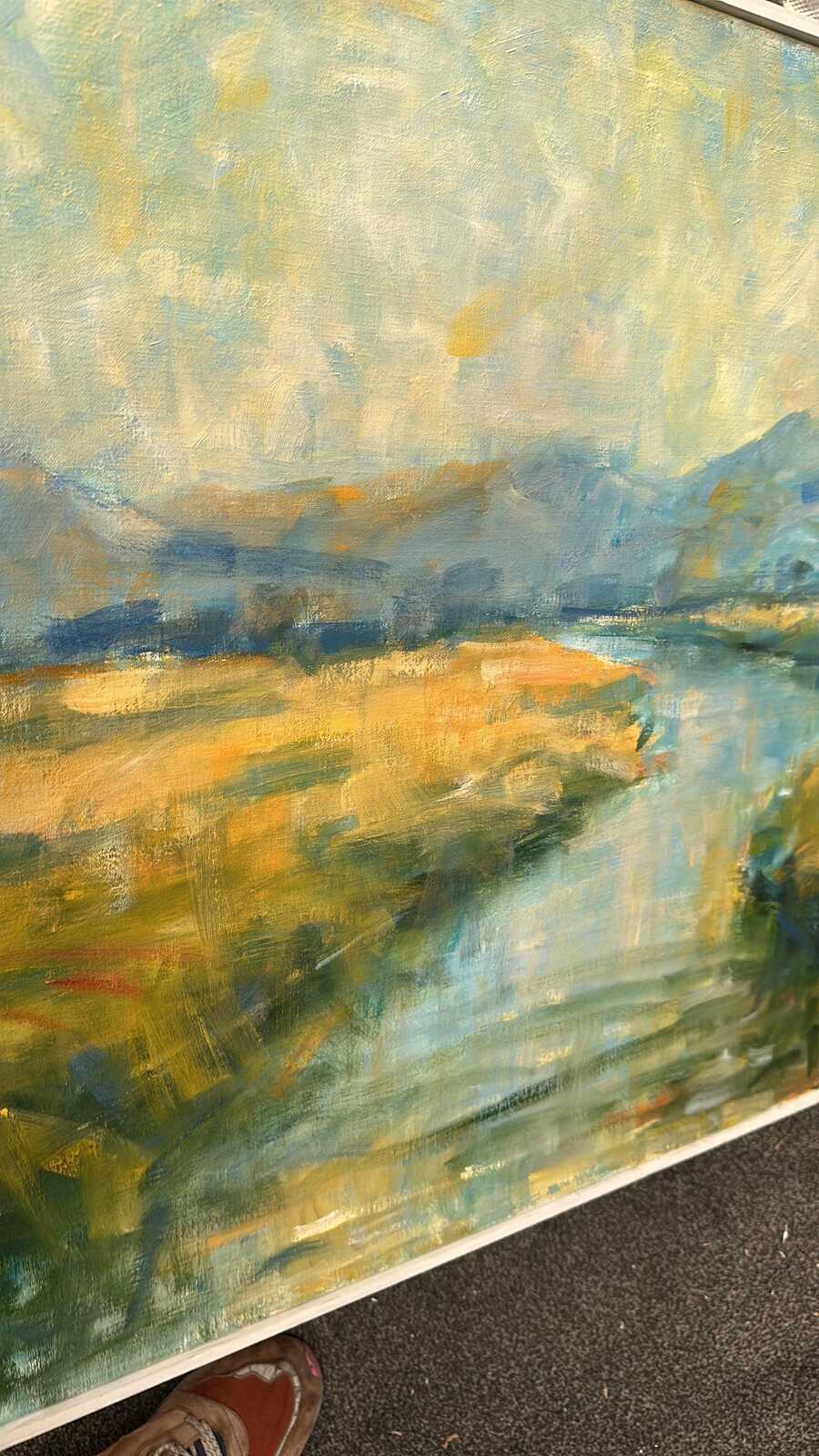 River Landscape with Mountains