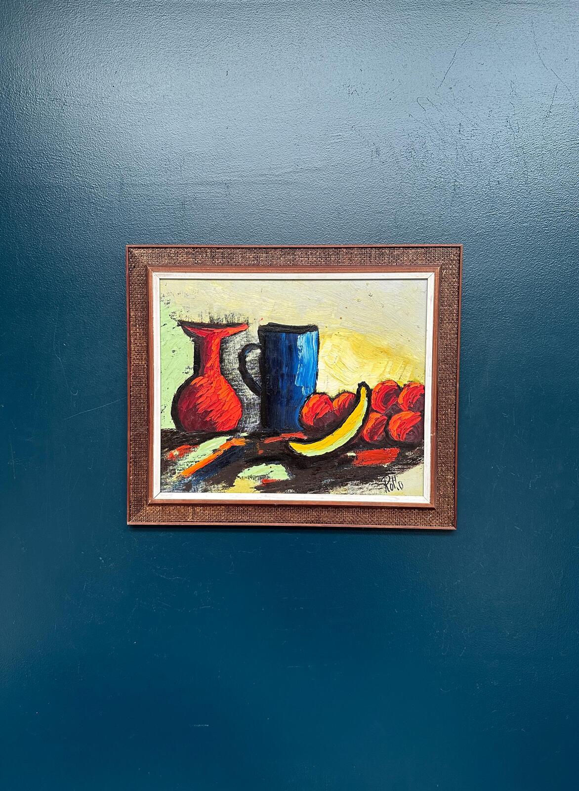 “Still Life with Fruits and Vase” by Rollo