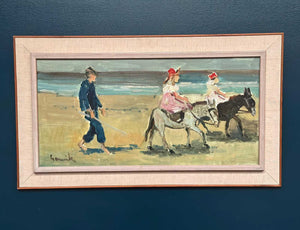 “Children on Donkeys at the Beach” by Tage Gavik
