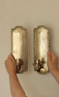 Pair Of Mid Century Style Swedish Brass Sconces by Scandia