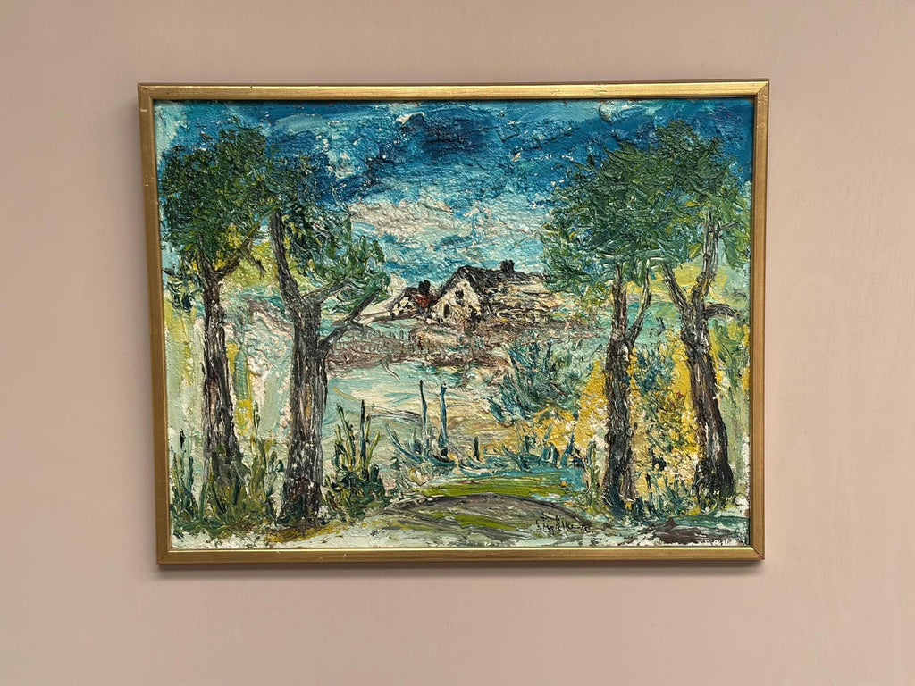 “Cottage Between Trees” by Stig Allan