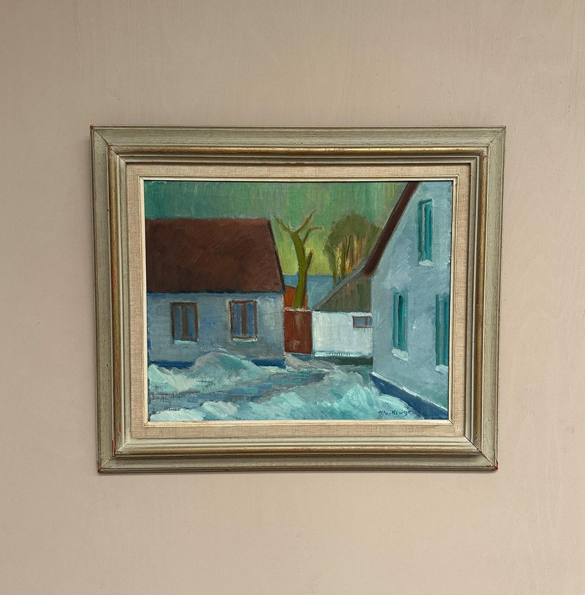 “Vinter Kväll Viks” by Albert Krüger (1885–1965)