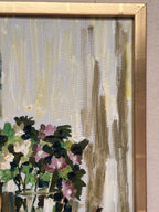 Original Swedish Oil on Canvas – “Still Life with Flowers and Grapes” by Aldo Altomare – Vintage & Framed – 64 × 46 cm (25.2" × 18.1")