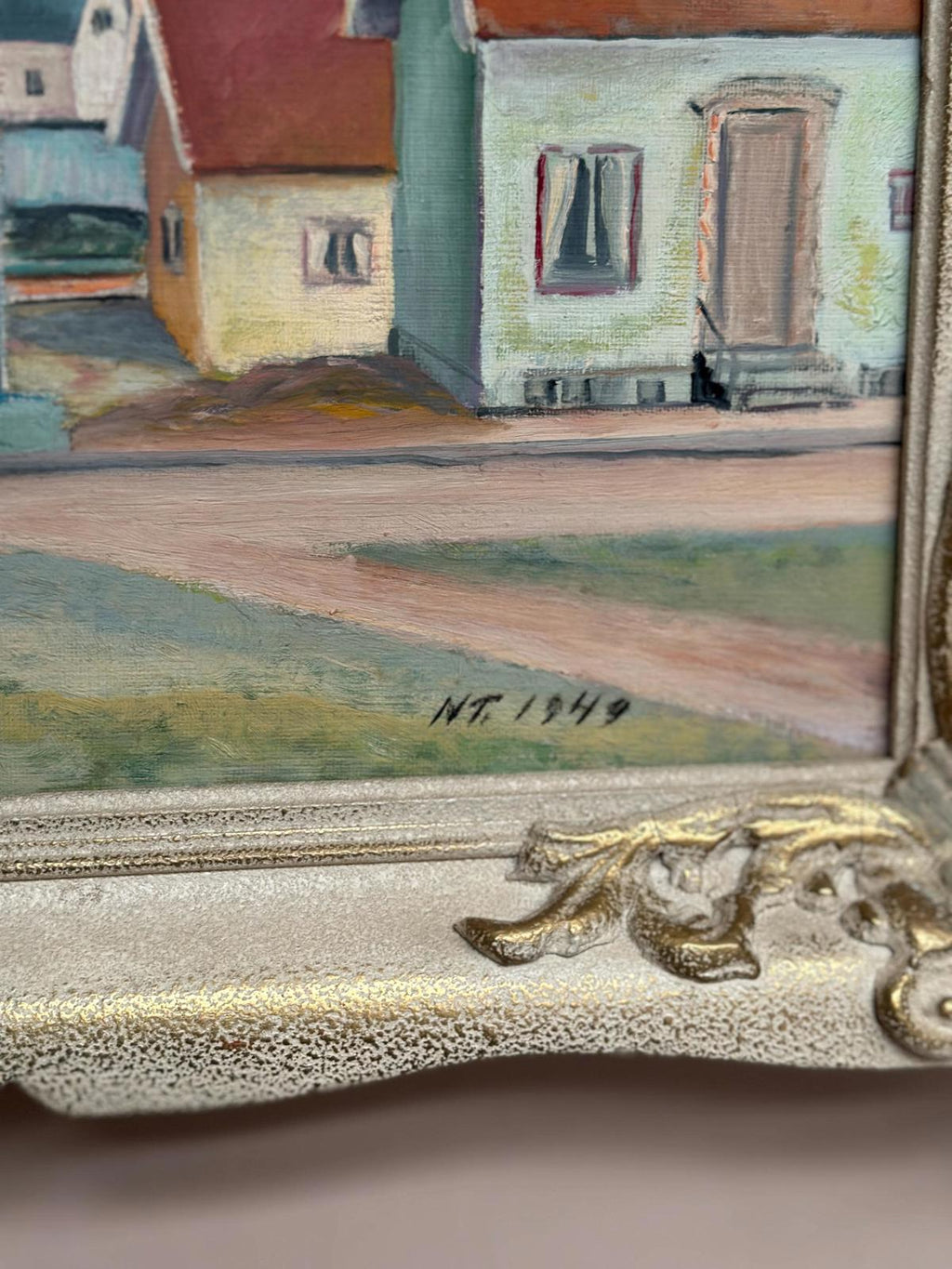 “Village Street with Houses” By N.T