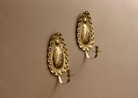Mid-Century Brass Swedish Sconces