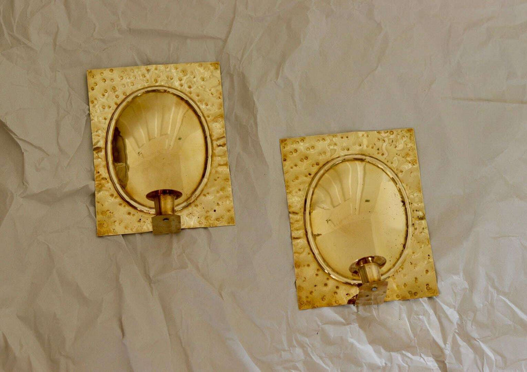 Pair Of  Swedish Brass Sconces