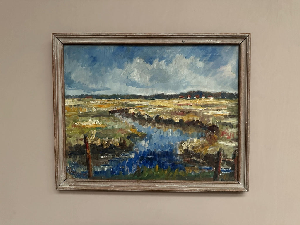 “Marsklandskap från Ribe” by Niels Mandrup Bruun (1918–1993)
