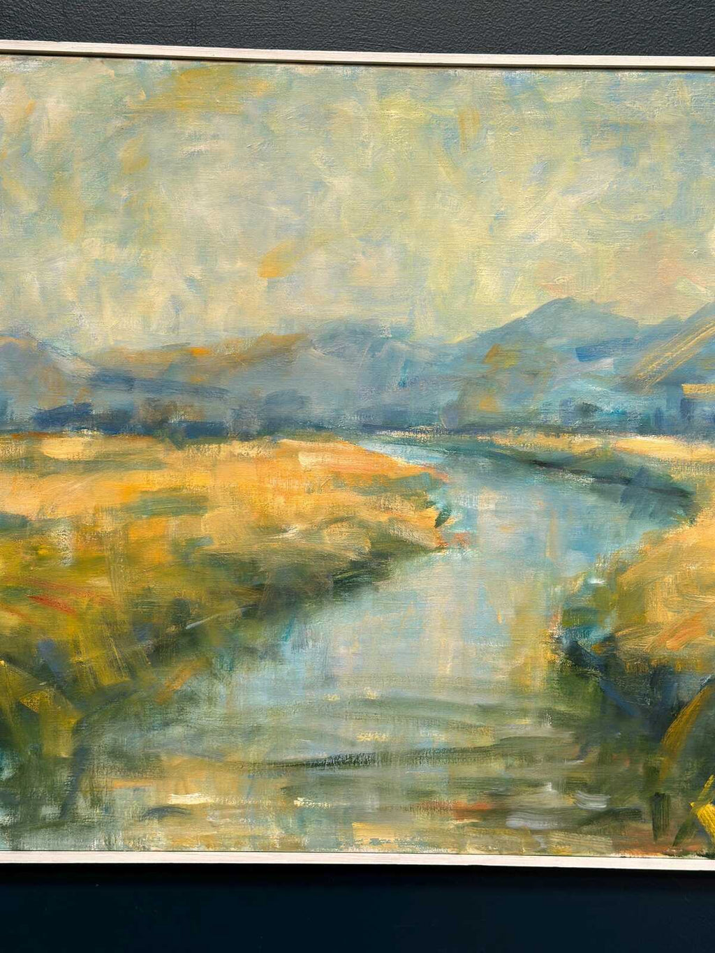 River Landscape with Mountains