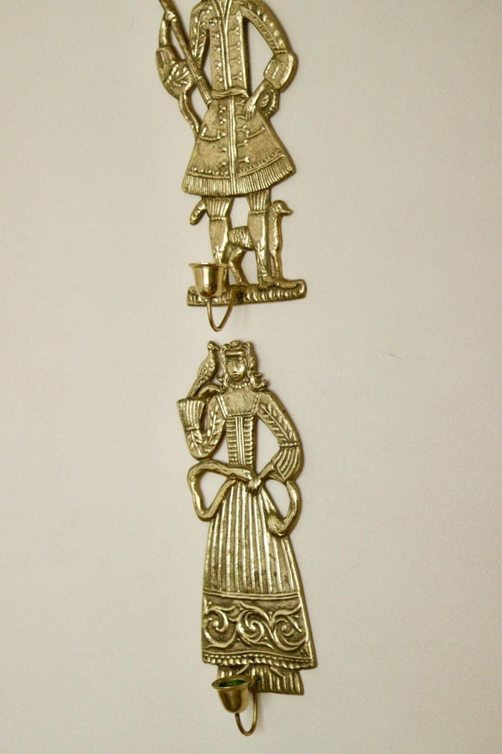 Pair of Mid-Century Brass Danish Sconces