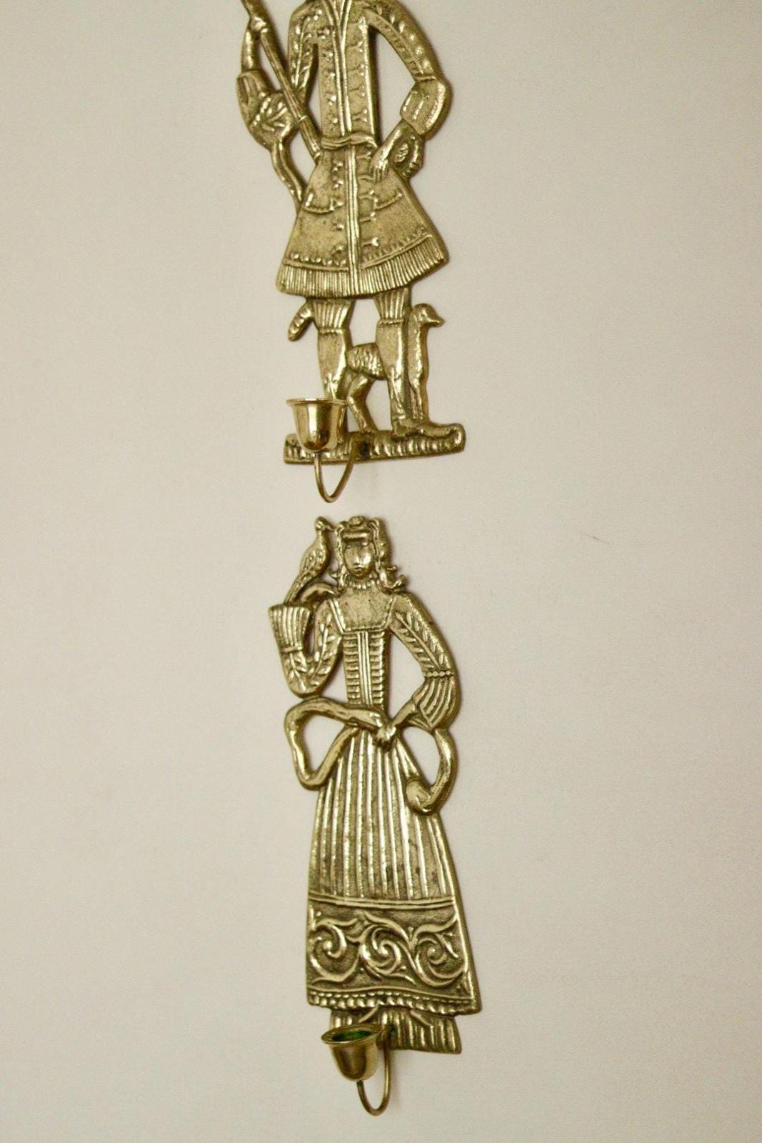 Pair of Mid-Century Brass Danish Sconces