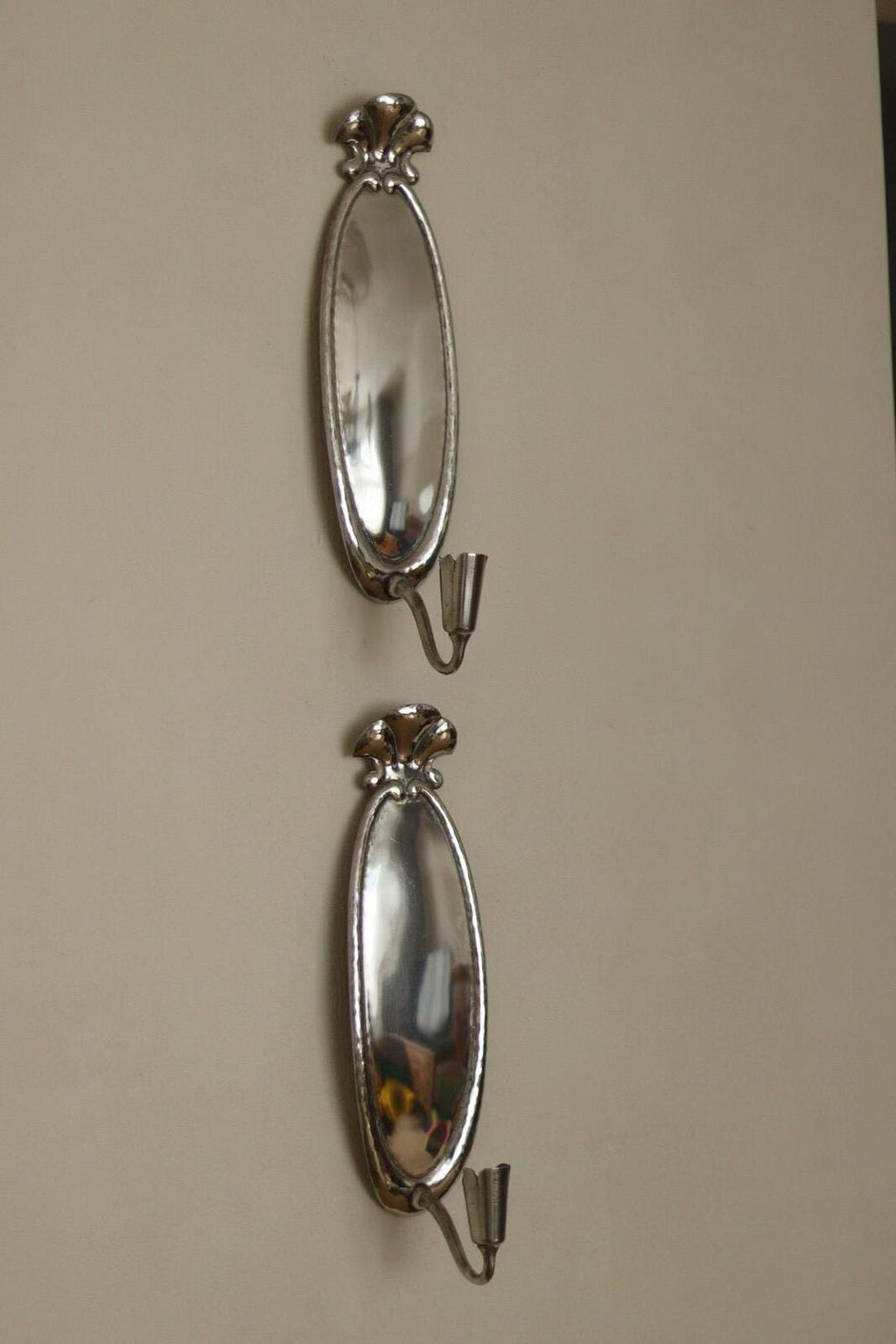 Pair of Swedish Grace Pewter Sconces by Svenskt - Tenn
