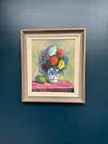 “Asters in Ceramic Vase” by Eric Lundgren