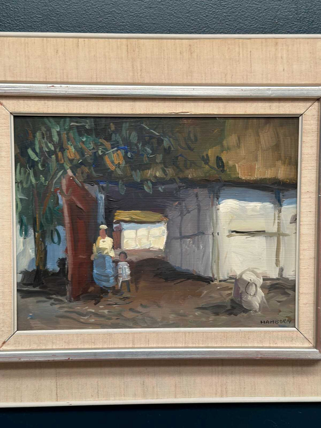 “Villagers in Courtyard” by Axel Hamborn