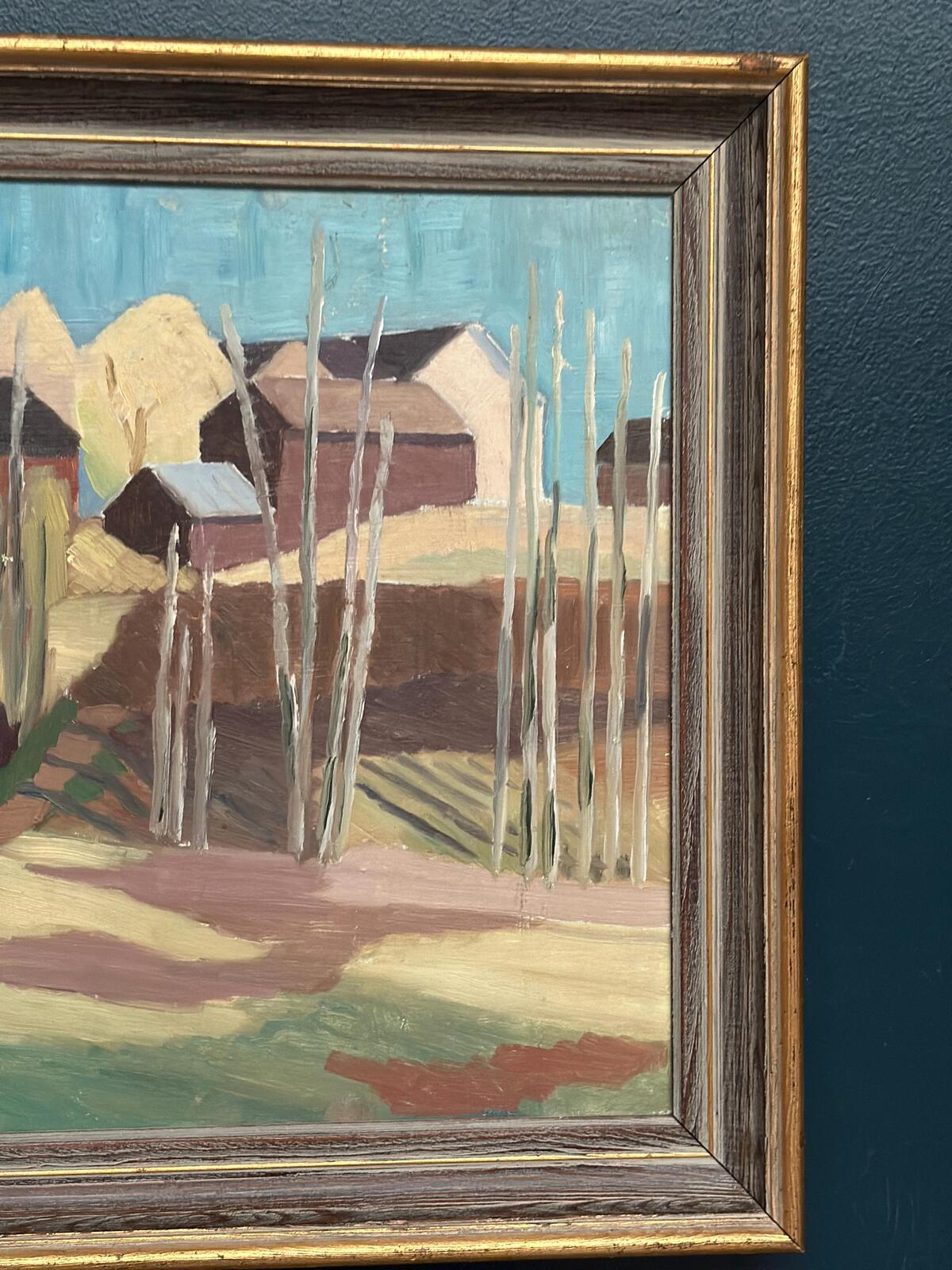 Huts Behind the Trees